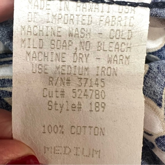 Hilo Hattie Vintage Hibiscus Tropical Cotton Navy Blue Wrap Skirt Women’s Medium - Picture 5 of 6